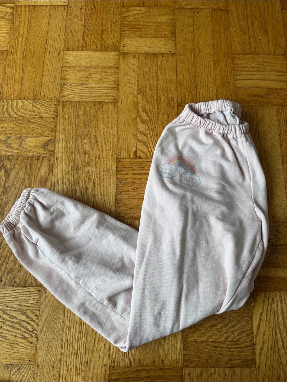 Heavy Manners Sweatpants joggers pink soft cotton size small over the rainbow
